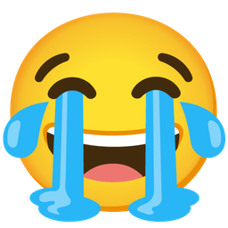 Crying emoji 😭 combined with 😂 emoji mashup