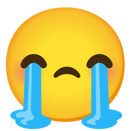 Crying emoji 😭 combined with 😊 emoji mashup