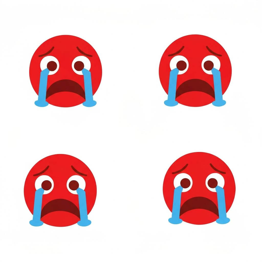 Multiple Crying Emojis